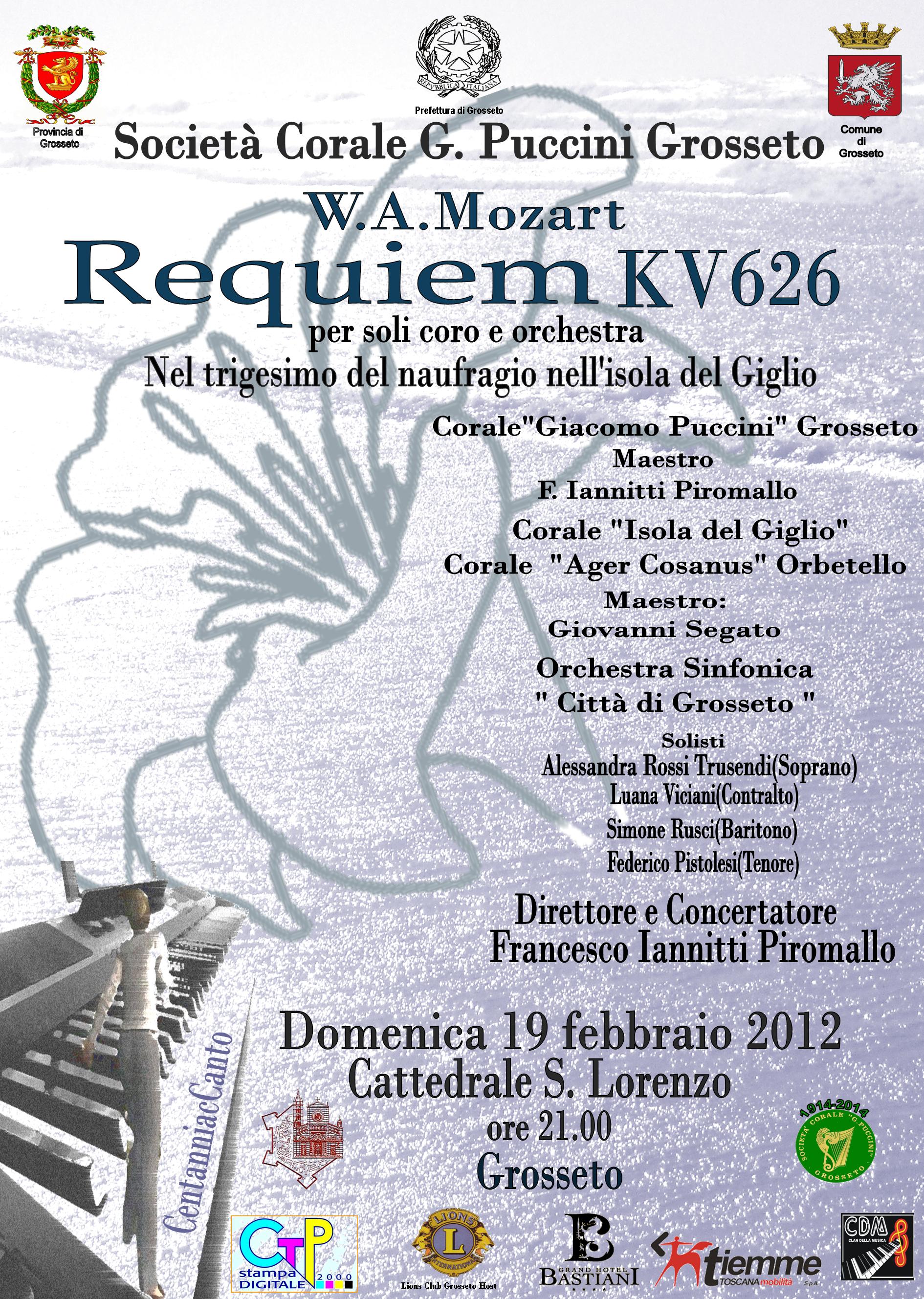 Requiem KV 626 – Nel trigesimo del naufragio nell’Isola del Giglio