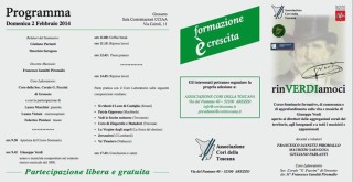 RinVERDIamoci: seminario formativo, domenica 2 febbraio, partecipazione gratuita, Sala Contrattazioni CCIAA Grosseto, Via Cairoli 12 Grosseto