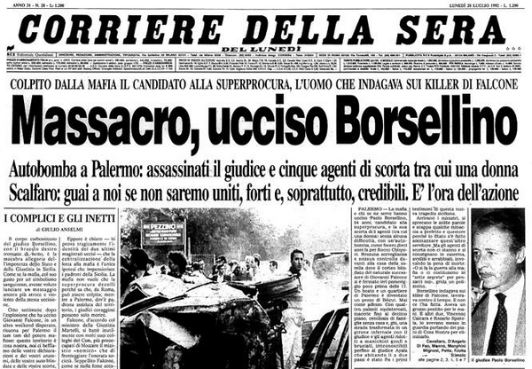 22 anni dalla strage di Via d’Amelio