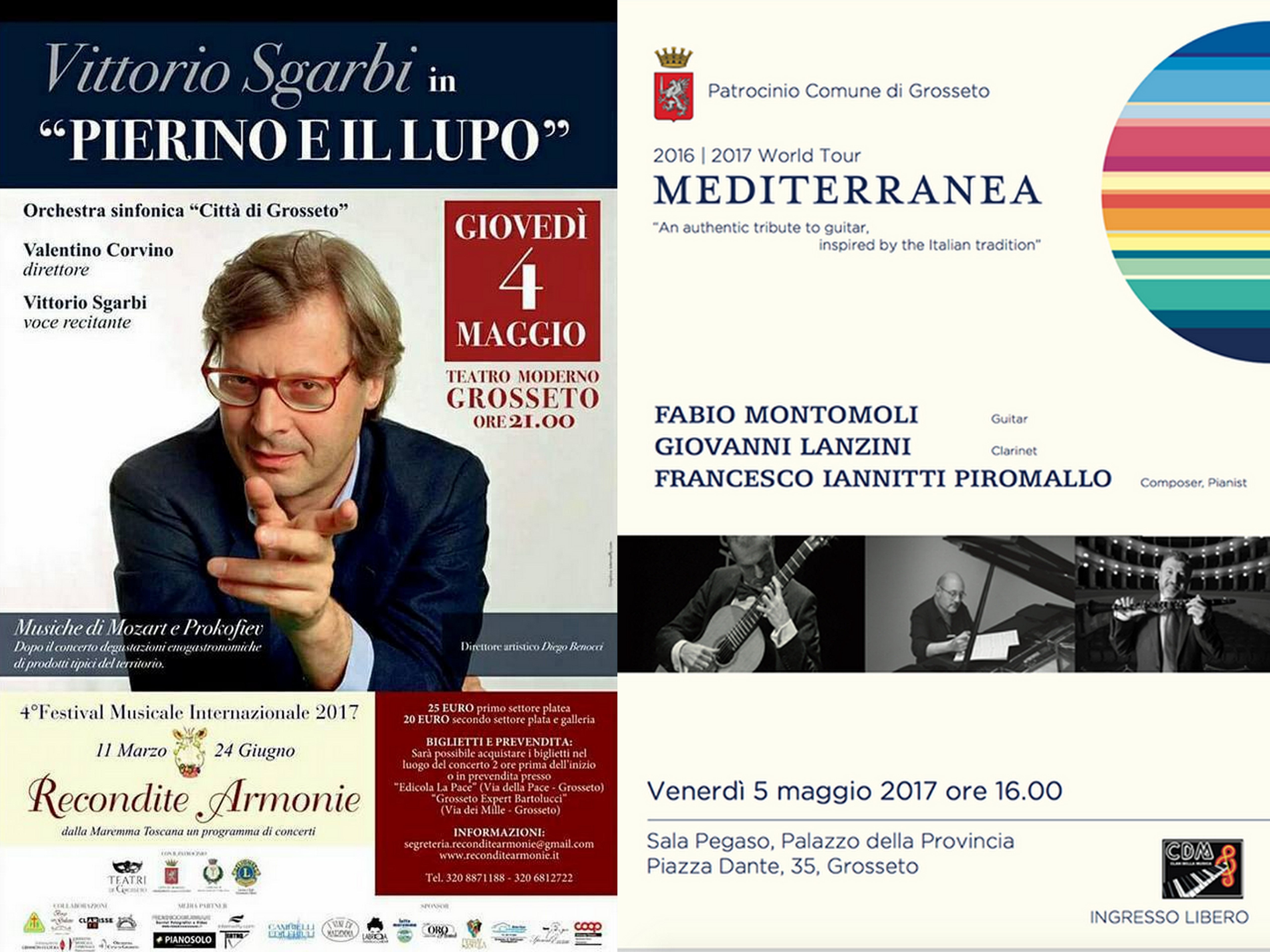 Maggio… i primi fiori per gli innamorati della musica: “Pierino e il lupo” & “Mediterranea”